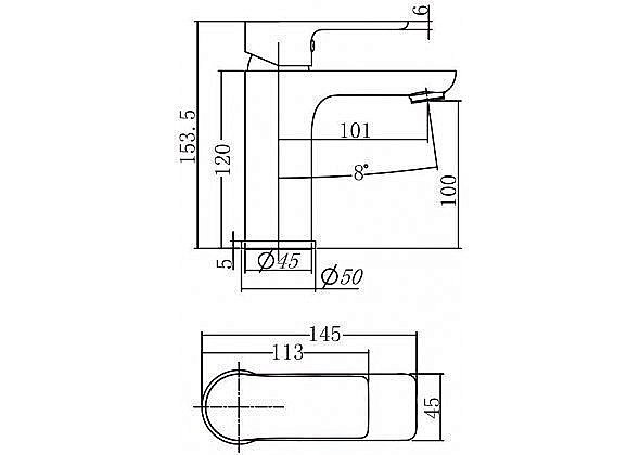 Смеситель для раковины Aquanet Arctic AF520-10СW купить в интернет-магазине сантехники Sanbest