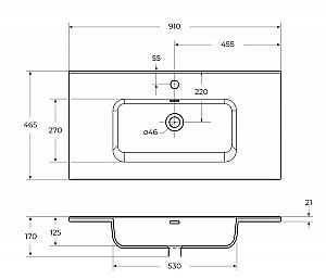 Тумба с раковиной BelBagno KRAFT 90 2C-SO/BB900ETL Cemento Grigio для ванной в интернет-магазине Sanbest