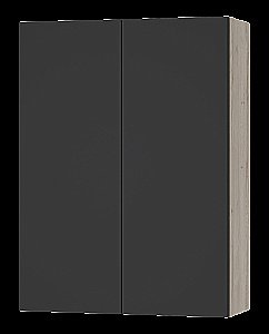 Шкаф подвесной Misty Поло 60 О-Пол08060-014По Антрацит / Дуб Галифакс белый для ванной в интернет-магазине сантехники Sanbest