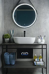 Раковина накладная Gid Geometrico 50 K397D9 53322 серый мрамор купить в интернет-магазине Sanbest