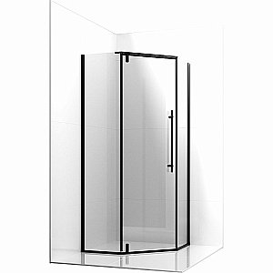 Душевой уголок Ambassador Ritz 112011203 100х100 стекло прозрачное/профиль черный купить в интернет-магазине Sanbest