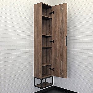 Шкаф-колонна Comforty Порто 00-00009982 35 дуб темно-коричневый для ванной в интернет-магазине сантехники Sanbest