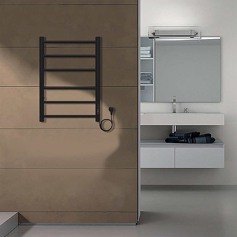 Полотенцесушитель электрический Azario PARMA П6 400х600 AZ10846B черный купить в интернет-магазине сантехники Sanbest