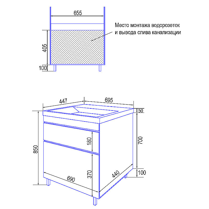 Инсталляция для унитаза Azario AZ-8010-1000 купить в интернет-магазине сантехники Sanbest