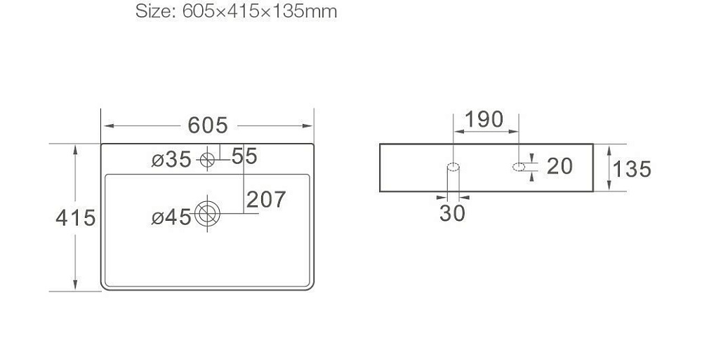 Раковина накладная SantiLine SL-1003MB черная матовая купить в интернет-магазине Sanbest