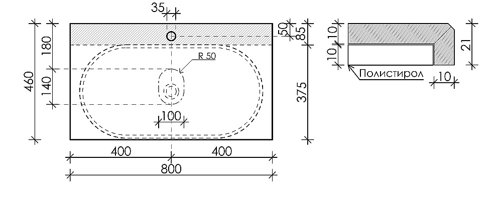 Тумба с раковиной и столешницей Sancos Velta 80 VL80WG+CN6073MB теплый серый матовый/раковина черная матовая для ванной в интернет-магазине Sanbest