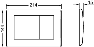 Кнопка для инсталляции TECE Planus 9240320 сатин купить в интернет-магазине сантехники Sanbest