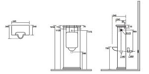 Писсуар напольный Kerasan Waldorf 41310 купить в интернет-магазине Sanbest