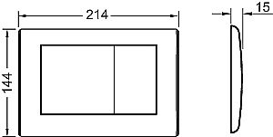 Кнопка для инсталляции TECE Planus 9240320 сатин купить в интернет-магазине сантехники Sanbest