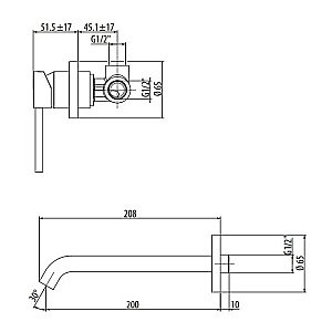 Смеситель для раковины Gattoni Circle Two 9137/91NO купить в интернет-магазине сантехники Sanbest