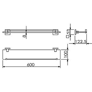 Полка Langberger Ledro 11851A купить в интернет-магазине сантехники Sanbest