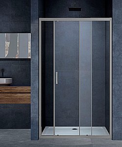 Душевая дверь Vincea Alpha VDS-3AL130CLGM 130 стекло прозрачное/профиль вороненая сталь купить в интернет-магазине Sanbest