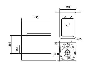 Унитаз с инсталляцией Aquatek Либра SET AQUATEK ЛИБРА N cm белый, с крышкой микролифт, безободковый купить в интернет-магазине Sanbest