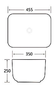 Раковина SantiLine 45,5 SL-1113MP персиковая матовая купить в интернет-магазине Sanbest