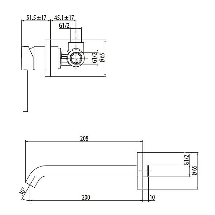 Смеситель для раковины Gattoni Circle Two 9137/91NO купить в интернет-магазине сантехники Sanbest