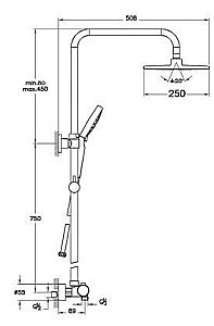 Душевая система Vitra AquaHeat Bliss RH3 A47201EXP купить в интернет-магазине сантехники Sanbest