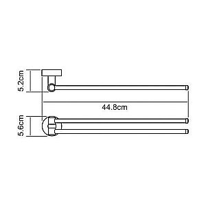 Полотенцедержатель поворотный WasserKRAFT Isen К-4031 купить в интернет-магазине сантехники Sanbest
