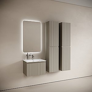 Тумба с раковиной Sancos CODE CD60GP/CN13001 60 серая платина для ванной в интернет-магазине Sanbest