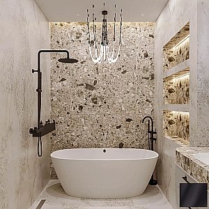 Ванна из искусственного камня Veconi Imperia IMP17080BM 170х80 черная матовая купить в интернет-магазине Sanbest