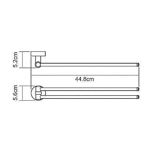 Полотенцедержатель поворотный WasserKRAFT Isen К-4031 купить в интернет-магазине сантехники Sanbest