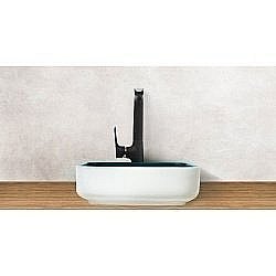 Раковина накладная WeltWasser WW ELBACH M2195 WG 50 белая, зеленая купить в интернет-магазине Sanbest