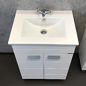 Тумба с раковиной Comforty Модена М 00-00001642 60 белая матовая для ванной в интернет-магазине Sanbest