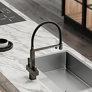 Смеситель для кухни Sancos Moro SC4006GG вороненая сталь купить в интернет-магазине сантехники Sanbest