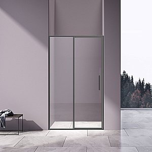 Душевая дверь Vincea Slim 8mm VDP-4SL120CLGM 120 профиль вороненая сталь/стекло прозрачное купить в интернет-магазине Sanbest