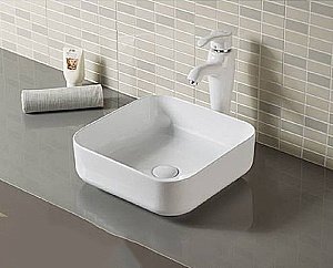 Раковина накладная Ceramalux N 39 D1303 белая купить в интернет-магазине Sanbest