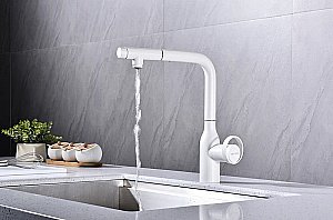 Смеситель для кухни Paulmark Urban Ur213104-WH белый матовый купить в интернет-магазине сантехники Sanbest