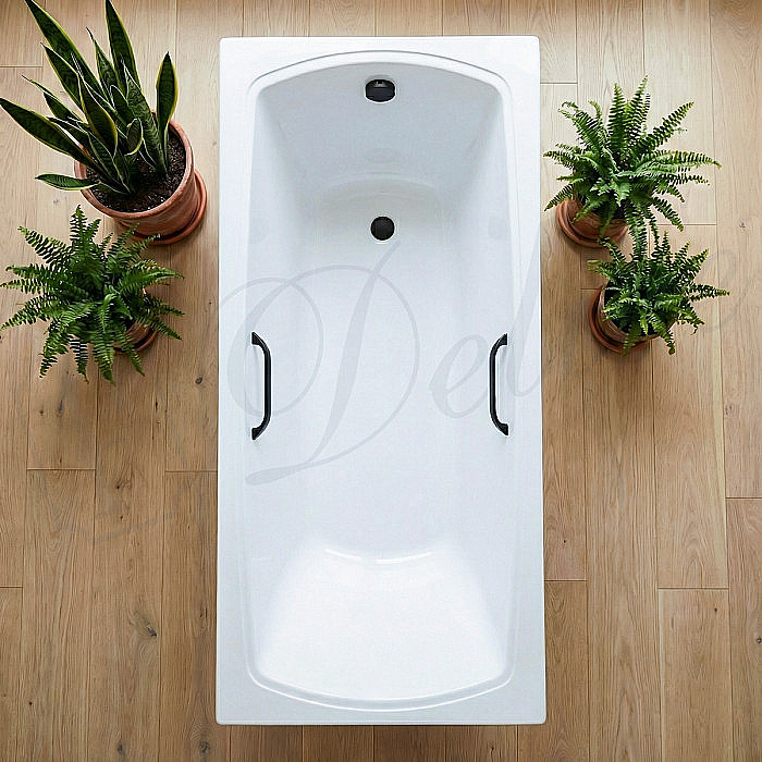Ванна Delice Veneto DLR330062RB-G 180х75 белая/ручки черные купить в интернет-магазине Sanbest