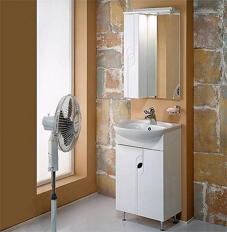 Тумба с раковиной Акватон Панда 50 белая глянцевая для ванной в интернет-магазине Sanbest