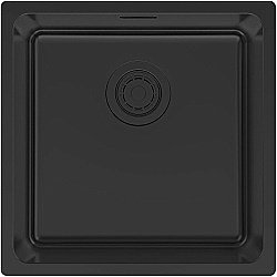 Кухонная мойка Paulmark Yuni 44 YU44-MBN черная матовая купить в интернет-магазине сантехники Sanbest