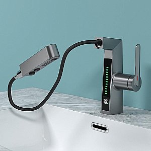 Смеситель для раковины Black&white Sky Day SD3029GM оружейная сталь матовая купить в интернет-магазине сантехники Sanbest