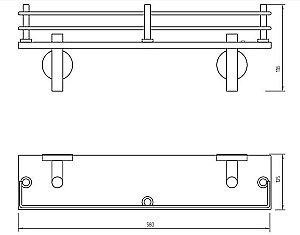 Полка Migliore Fortis 31767 черный купить в интернет-магазине сантехники Sanbest