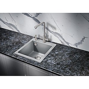Мойка кухонная Milacio Murcia 42 Cuarzo MC.77043 серый металлик купить в интернет-магазине сантехники Sanbest