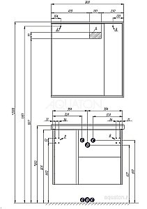 Зеркальный шкаф Акватон Стоун 80 светлое дерево купить в интернет-магазине сантехники Sanbest