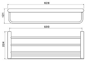 Полка Aquatek Лира AQ4415MB 60 черный матовый купить в интернет-магазине сантехники Sanbest