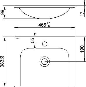 Тумба с раковиной KEUCO STAGELINE 32822290001 46 петли слева, инокс матовый для ванной в интернет-магазине Sanbest