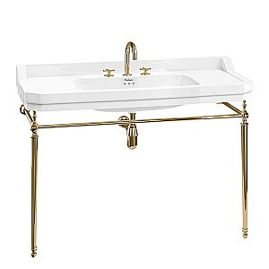 Консоль с раковиной Burlington Edwardian B19 3TH 120 золото для ванной в интернет-магазине сантехники Sanbest