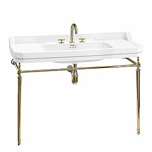 Консоль с раковиной Burlington Edwardian B19 3TH 120 золото для ванной в интернет-магазине сантехники Sanbest