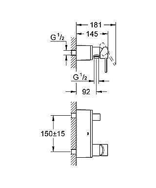 Смеситель для душа Grohe Allure 32846 000 купить в интернет-магазине сантехники Sanbest