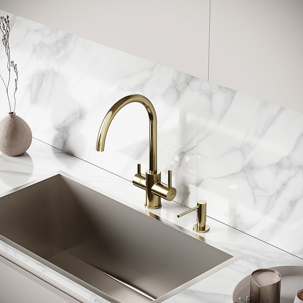 Смеситель для кухни Sancos Taper SC4012BG брашированное золото купить в интернет-магазине сантехники Sanbest