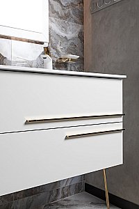 Тумба с раковиной Armadi Art NeoArt 100 WHITE раковина DROP, белая для ванной в интернет-магазине Sanbest