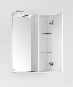 Зеркало со шкафом с подсветкой Style Line ЖАСМИН ЛС-00000039 55 белый в ванную от интернет-магазине сантехники Sanbest