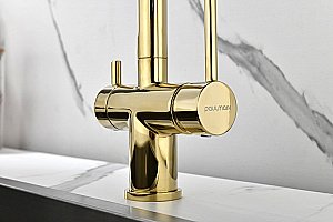 Смеситель для кухни Paulmark Serpentine Se213222-G золото купить в интернет-магазине сантехники Sanbest