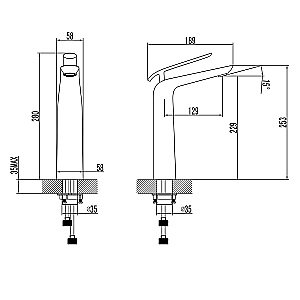 Смеситель для раковины Lemark Melange LM4909CW купить в интернет-магазине сантехники Sanbest