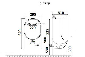 Писсуар CeramaLux X541P купить в интернет-магазине Sanbest
