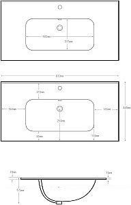 Тумба с раковиной Aquanet Вега 80 344123+329255 белая глянцевая для ванной в интернет-магазине Sanbest