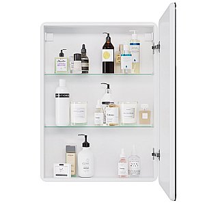 Шкаф зеркальный c LED-подсветкой Dreja POINT 60x80 белый купить в интернет-магазине сантехники Sanbest